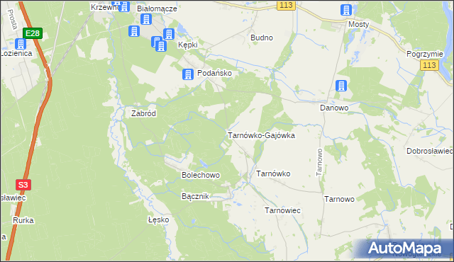 mapa Tarnówko Gajówka, Tarnówko Gajówka na mapie Targeo