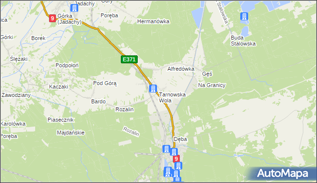 mapa Tarnowska Wola gmina Nowa Dęba, Tarnowska Wola gmina Nowa Dęba na mapie Targeo