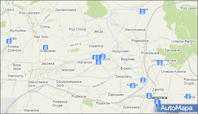 mapa Tczyca, Tczyca na mapie Targeo