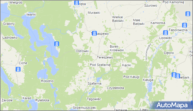 mapa Tereszewo, Tereszewo na mapie Targeo