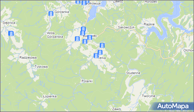 mapa Terka, Terka na mapie Targeo
