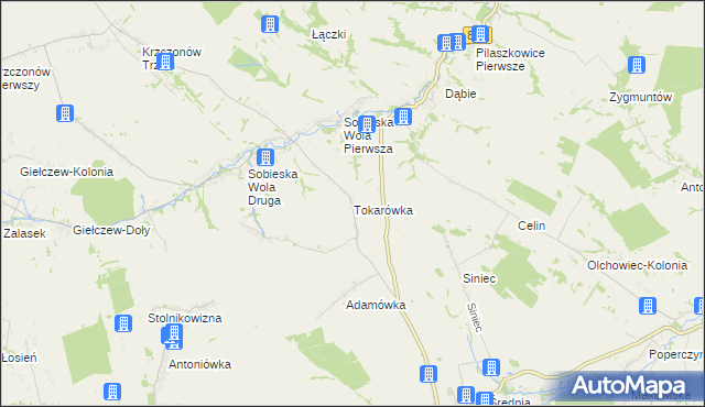 mapa Tokarówka, Tokarówka na mapie Targeo