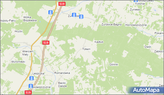mapa Tołwin, Tołwin na mapie Targeo