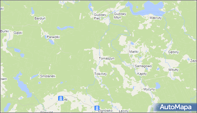 mapa Tomaszyn, Tomaszyn na mapie Targeo