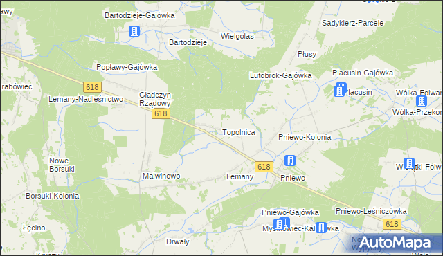 mapa Topolnica, Topolnica na mapie Targeo