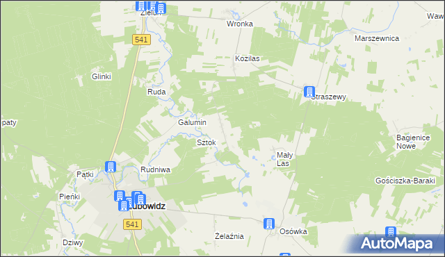 mapa Toruniak, Toruniak na mapie Targeo