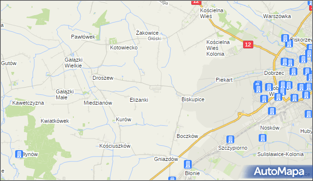 mapa Trkusów, Trkusów na mapie Targeo