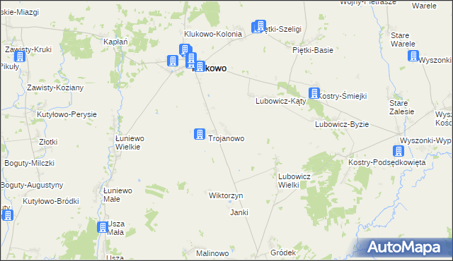 mapa Trojanówek, Trojanówek na mapie Targeo