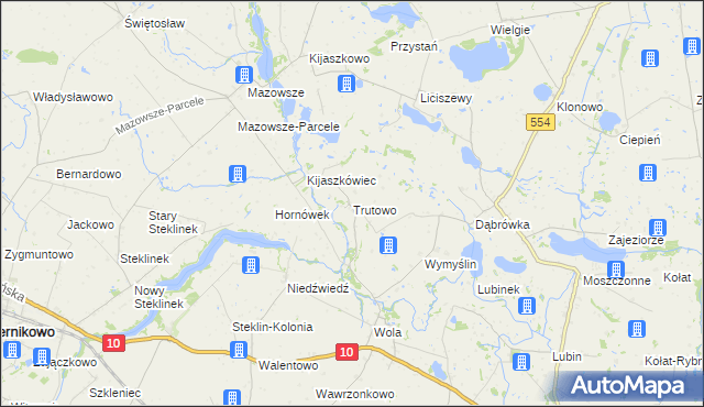 mapa Trutowo, Trutowo na mapie Targeo