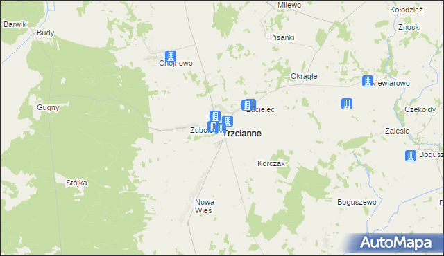 mapa Trzcianne, Trzcianne na mapie Targeo