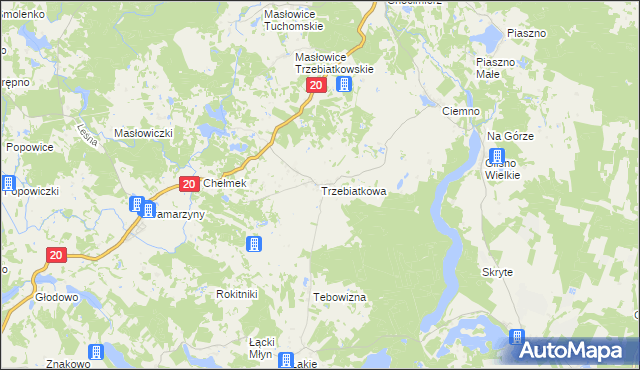 mapa Trzebiatkowa, Trzebiatkowa na mapie Targeo