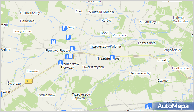 mapa Trzebieszów, Trzebieszów na mapie Targeo