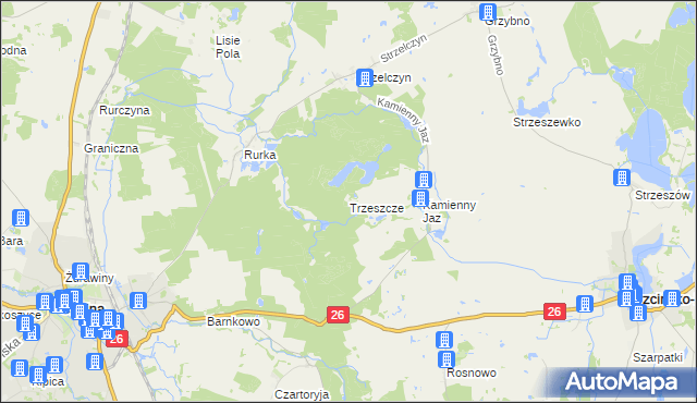 mapa Trzeszcze, Trzeszcze na mapie Targeo