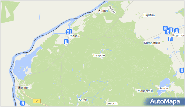 mapa Trzypole, Trzypole na mapie Targeo