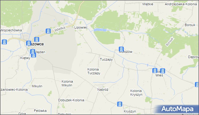 mapa Tuczapy gmina Mircze, Tuczapy gmina Mircze na mapie Targeo