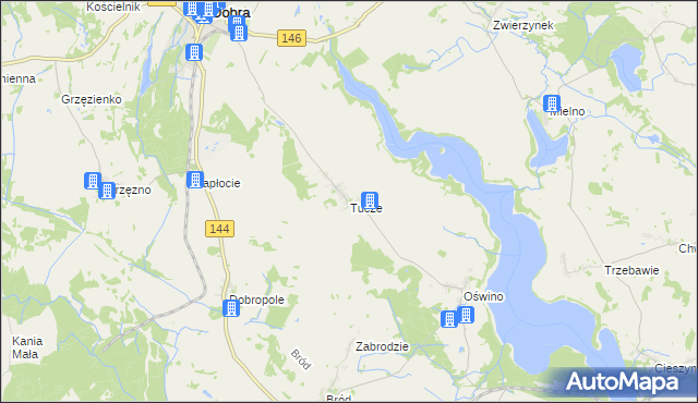 mapa Tucze, Tucze na mapie Targeo