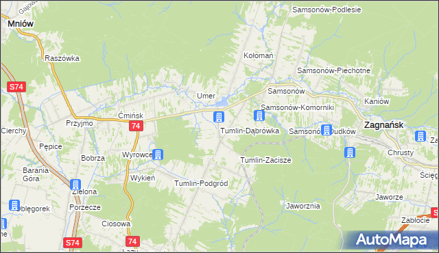 mapa Tumlin-Dąbrówka, Tumlin-Dąbrówka na mapie Targeo