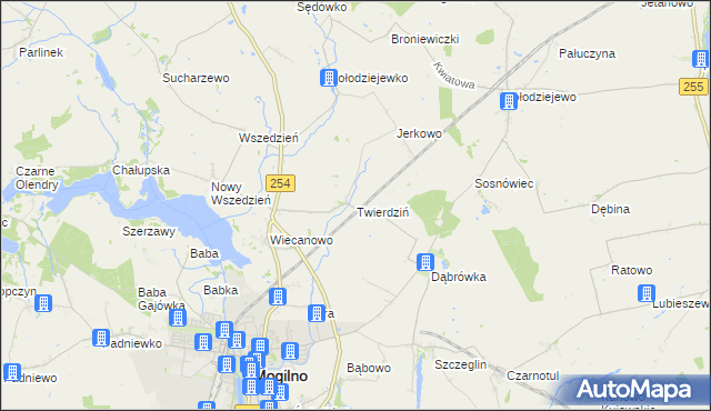 mapa Twierdziń, Twierdziń na mapie Targeo