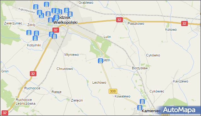 mapa Ujazd gmina Kamieniec, Ujazd gmina Kamieniec na mapie Targeo