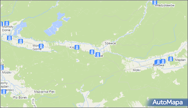 mapa Ujście gmina Janów Lubelski, Ujście gmina Janów Lubelski na mapie Targeo