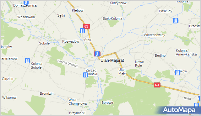 mapa Ulan-Majorat, Ulan-Majorat na mapie Targeo