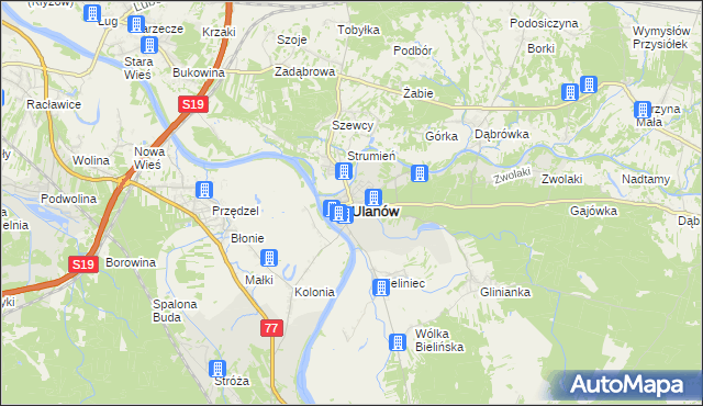 mapa Ulanów powiat niżański, Ulanów powiat niżański na mapie Targeo