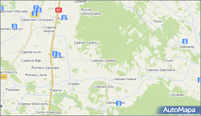 mapa Ulatowo-Janowięta, Ulatowo-Janowięta na mapie Targeo