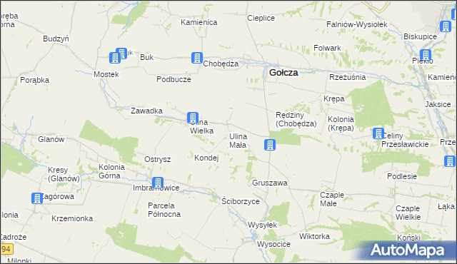 mapa Ulina Mała, Ulina Mała na mapie Targeo