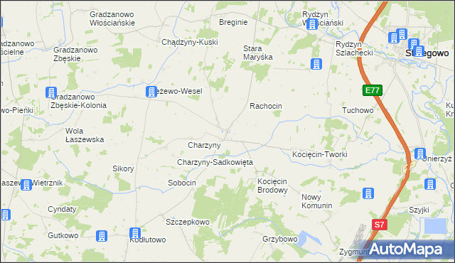 mapa Unieck, Unieck na mapie Targeo
