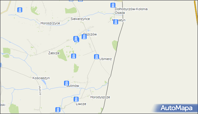 mapa Uśmierz, Uśmierz na mapie Targeo