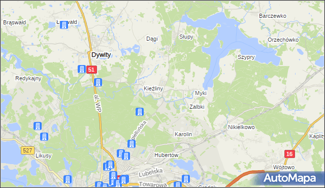 mapa Wadąg, Wadąg na mapie Targeo
