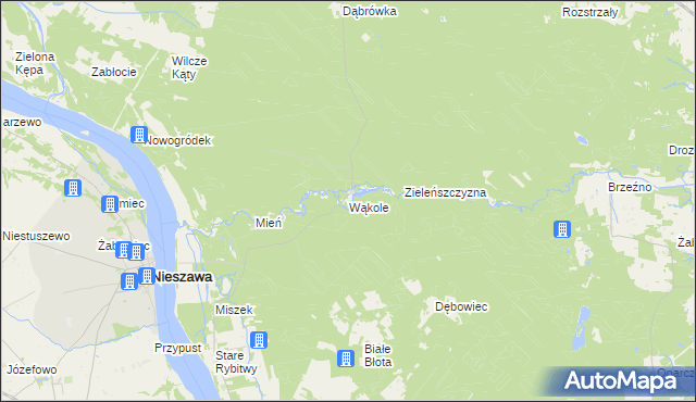 mapa Wąkole, Wąkole na mapie Targeo