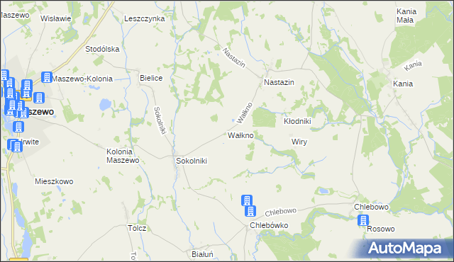 mapa Wałkno, Wałkno na mapie Targeo