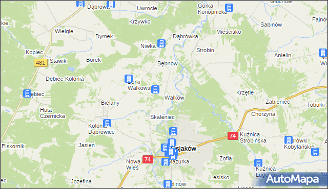 mapa Walków, Walków na mapie Targeo