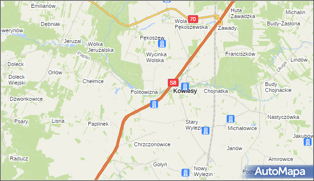 mapa Wędrogów, Wędrogów na mapie Targeo