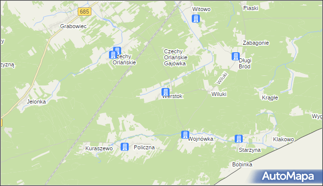 mapa Werstok, Werstok na mapie Targeo