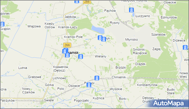 mapa Wielany, Wielany na mapie Targeo