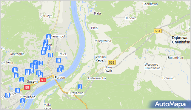 mapa Wielka Kępa, Wielka Kępa na mapie Targeo