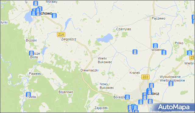 mapa Wielki Bukowiec, Wielki Bukowiec na mapie Targeo