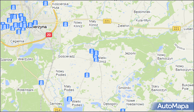 mapa Wielki Klincz, Wielki Klincz na mapie Targeo