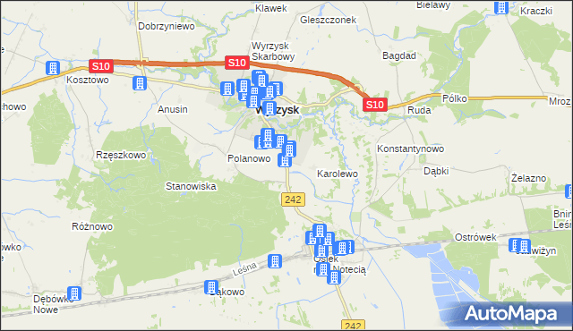 mapa Wiernowo, Wiernowo na mapie Targeo