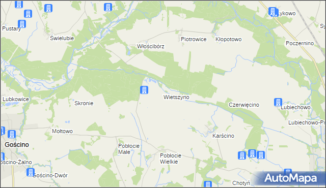 mapa Wietszyno, Wietszyno na mapie Targeo