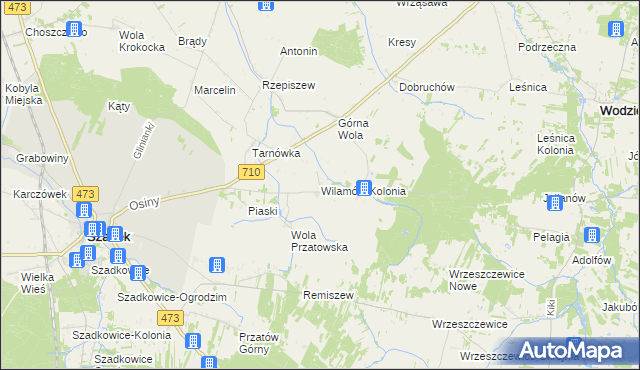 mapa Wilamów-Kolonia, Wilamów-Kolonia na mapie Targeo