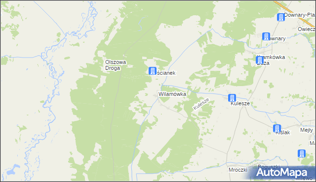mapa Wilamówka, Wilamówka na mapie Targeo
