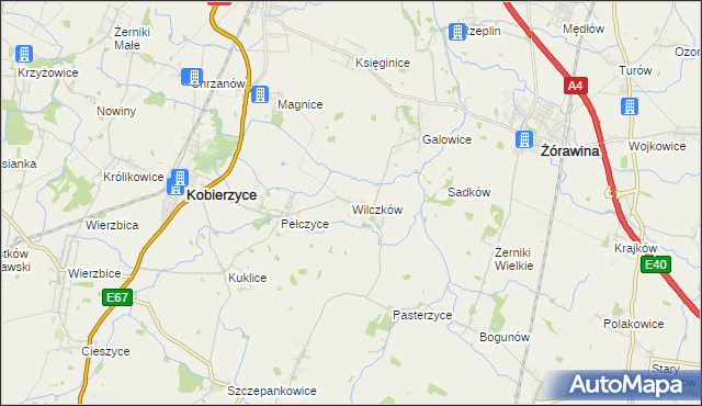 mapa Wilczków gmina Żórawina, Wilczków gmina Żórawina na mapie Targeo
