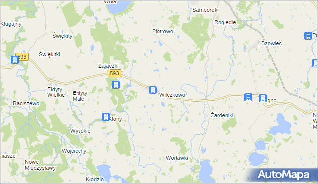 mapa Wilczkowo gmina Lubomino, Wilczkowo gmina Lubomino na mapie Targeo