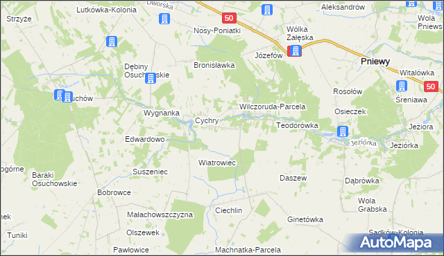 mapa Wilczoruda, Wilczoruda na mapie Targeo