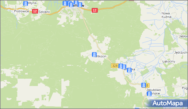 mapa Wilkocin, Wilkocin na mapie Targeo
