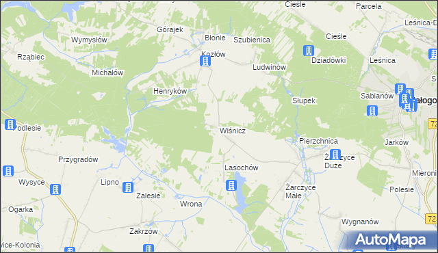 mapa Wiśnicz, Wiśnicz na mapie Targeo