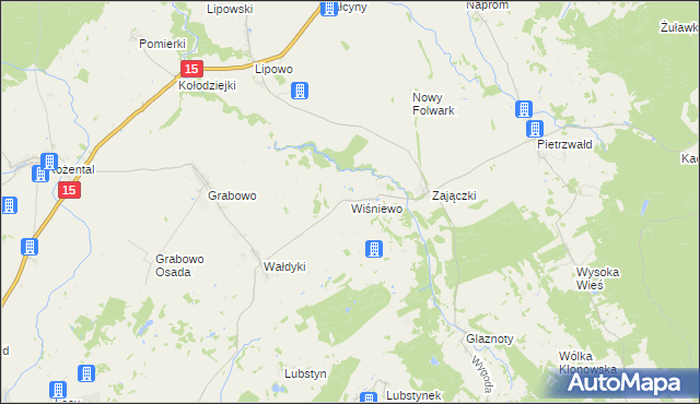 mapa Wiśniewo gmina Lubawa, Wiśniewo gmina Lubawa na mapie Targeo